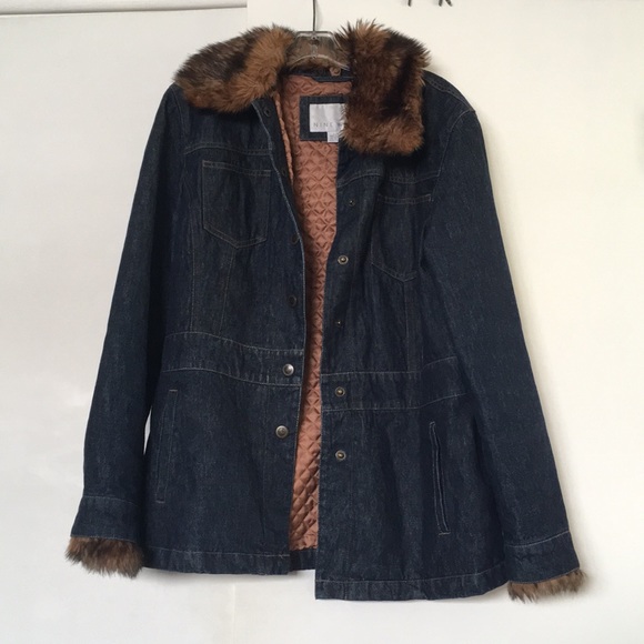 Nine West Jackets & Blazers - Nine West Denim Jacket with Detachable Fur